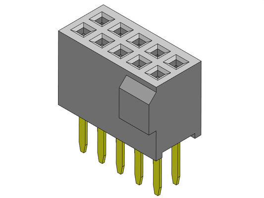 Đầu nối đầu cái 1,27mm Loại thẳng hàng kép có vết sưng 2 * 3PIN đến 2 * 50PIN H = 4,40mm