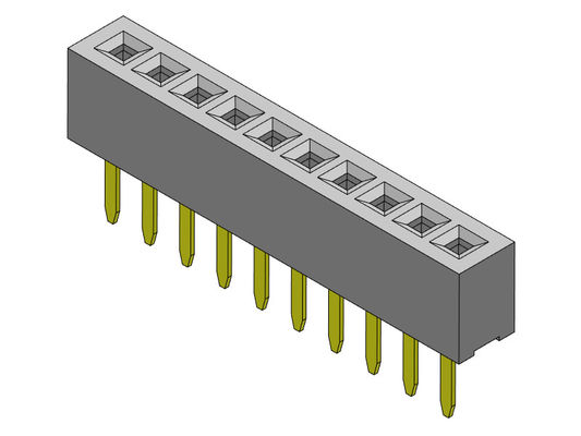 Đầu nối tiêu đề nữ 1,00mm Loại thẳng hàng đơn 1 * 2PIN đến 1 * 40PIN H = 2,10mm