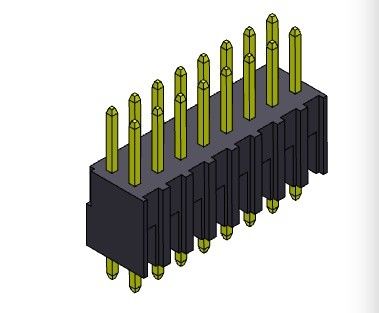 Đầu nối chân cắm 2,54mm LOẠI DIP hàng kép 2 * 2PIN đến 2 * 40PIN H = 7,40MM