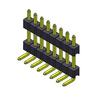 Đầu nối chân cắm 2,54mm Hàng kép R/A LOẠI 1*2PIN đến 1*40PIN H=2,54MM