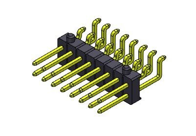 Đầu nối chân cắm 2,54mm LOẠI SMT một hàng có chốt 2 * 2PIN đến 2 * 40PIN H = 2,54MM