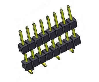 Đầu nối chân cắm 2,54mm Hàng kép LOẠI SMT có chốt 1 * 2PIN đến 1 * 40PIN H = 2,54MM