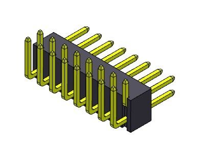 Đầu nối chân cắm 2,54mm Hàng đơn R/A LOẠI 2*2PIN đến 2*40PIN H=4,30MM