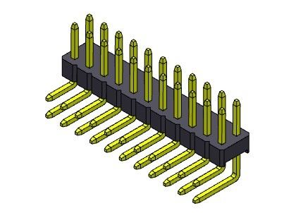 Đầu nối chân cắm 2,00mm Góc phải hàng kép LOẠI 2 * 2PIN đến 2 * 40PIN H = 2,00MM