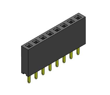 Đầu nối đầu cái nhúng một hàng 2,54mm 1 * 2PIN đến 1 * 40PIN H = 8,50mm