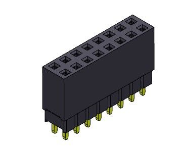 Đầu nối tiêu đề nữ 2,54mm Báo chí nâng cao hàng kép Loại phù hợp 2 * 2PIN đến 2 * 40PIN