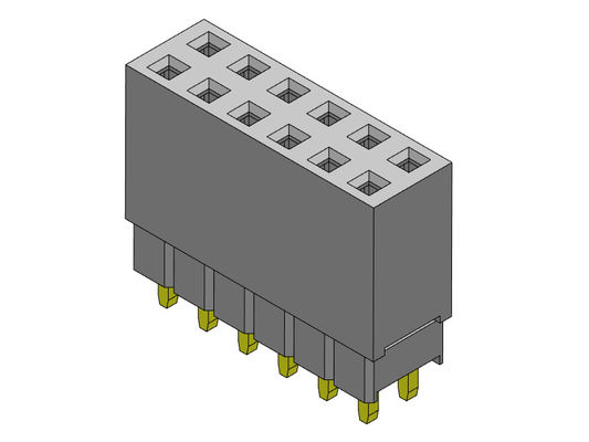 Đầu nối tiêu đề nữ 2,54mm Báo chí nâng cao hàng kép Loại phù hợp 2 * 2PIN đến 2 * 40PIN