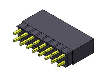 Đầu nối tiêu đề nữ 2,54mm Báo chí nâng cao hàng kép Loại phù hợp 2 * 2PIN đến 2 * 40PIN
