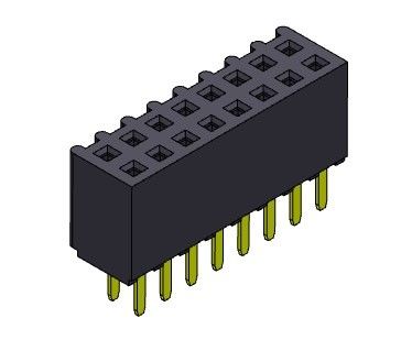 Đầu nối đầu cái 2,54mm Dual Row Dip LOẠI 2 * 2PIN đến 2 * 40PIN H = 8,50mm