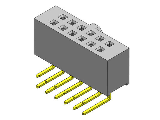 Đầu nối chân cái R / A LOẠI kép 2,54 Mm 2 * 2PIN đến 2 * 40PIN H = 8,50mm