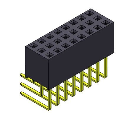 Đầu nối tiêu đề PCB nữ 2,54mm Ba hàng R / A Dip LOẠI 3 * 3PIN đến 3 * 40PIN