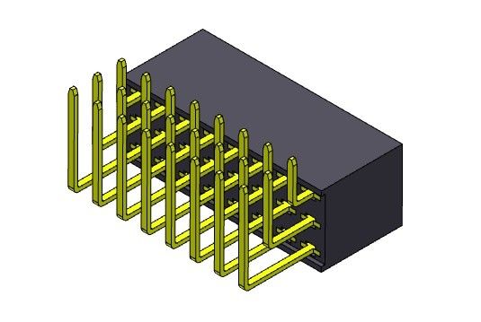 Đầu nối tiêu đề PCB nữ 2,54mm Ba hàng R / A Dip LOẠI 3 * 3PIN đến 3 * 40PIN