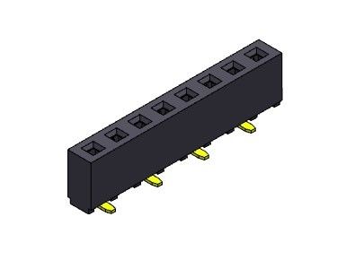 Đầu nối tiêu đề nữ 2,54mm Hàng đơn SMT LOẠI 1 * 2PIN đến 1 * 40PIN H = 5,00mm