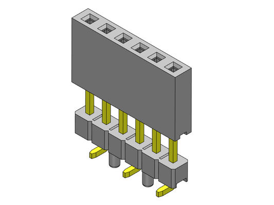 Đầu nối tiêu đề nữ 2,54mm Báo chí nâng cao một hàng Phù hợp với loại SMT 1 * 2PIN đến 1 * 40PIN