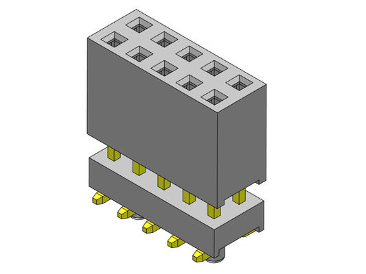 Đầu nối tiêu đề nữ 2,54mm Báo chí nâng cao hàng kép Fit Loại SMT 2 * 3PIN đến 2 * 40PIN