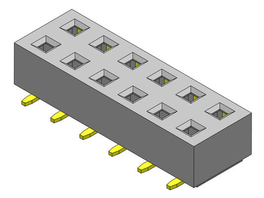 Đầu nối tiêu đề nữ 2,54mm Hàng kép SMT LOẠI 2 * 2PIN đến 2 * 40PIN H = 3,50mm