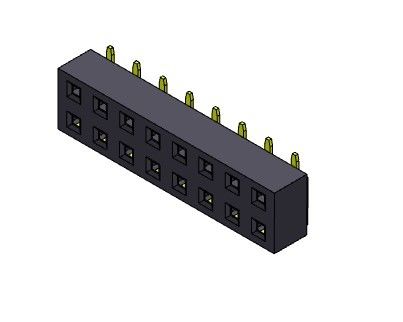 Đầu nối tiêu đề nữ 2,54mm Hàng kép SMT LOẠI 2 * 2PIN đến 2 * 40PIN H = 3,50mm