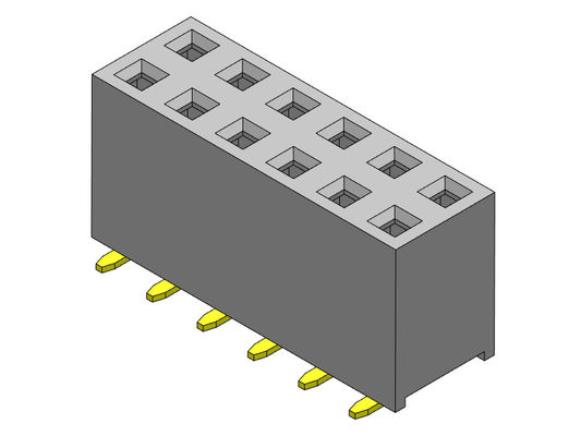 Đầu nối tiêu đề nữ 2,54mm Hàng kép SMT LOẠI 2 * 2PIN đến 2 * 40PIN H = 7,10mm