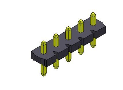 Đầu nối chân cắm 5,08mm Loại nhúng một hàng LOẠI 1 * 2PIN đến 1 * 20PIN H = 2,54MM