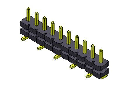Đầu nối tiêu đề pin 5,08mm Ngăn xếp một hàng thẳng LOẠI SMT LOẠI 1 * 2PIN đến 1 * 20PIN