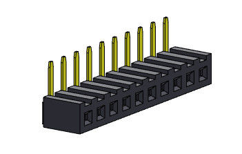 Đầu nối đầu cái 2,00mm Hàng đơn R/A nhúng LOẠI 1 * 2PIN đến 1 * 40PIN H = 4,30mm