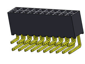 Đầu nối nhúng 2 * 2PIN đến 2 * 40PIN LOẠI nhúng R / A hàng kép 2,00mm