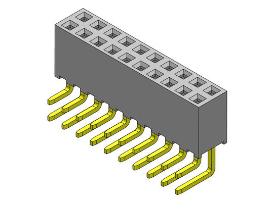 Đầu nối nhúng 2 * 2PIN đến 2 * 40PIN LOẠI nhúng R / A hàng kép 2,00mm