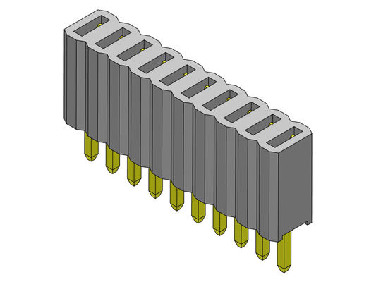 Đầu nối đầu cái 1,27mm Loại thẳng hàng đơn 1 * 2PIN đến 1 * 50PIN H = 4,60mm