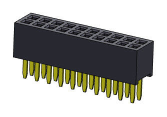Đầu nối đầu cái 1,27mm Loại hàng thẳng kép 2 * 3PIN đến 2 * 40PIN H = 4,40mm