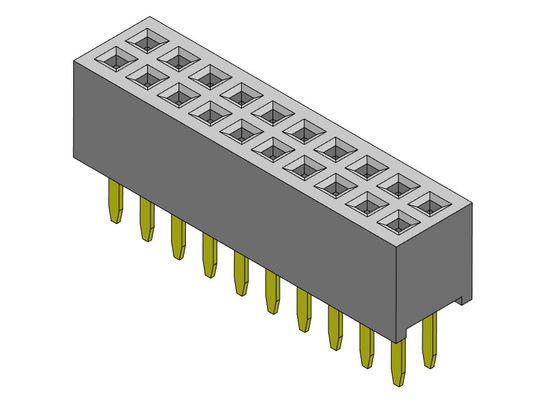 Đầu nối đầu cái 1,27mm Loại hàng thẳng kép 2 * 3PIN đến 2 * 40PIN H = 4,40mm