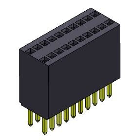 Đầu nối đầu cái 1,27mm Loại hàng thẳng kép 2 * 2PIN đến 2 * 35PIN H = 8,50mm