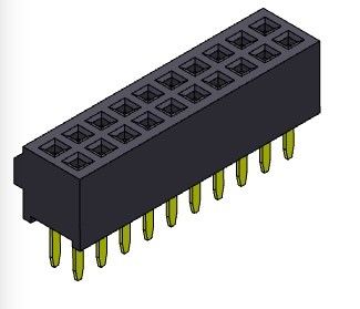 Đầu nối tiêu đề nữ 1,27mm Loại thẳng hàng kép có vết sưng 2 * 3PIN đến 2 * 40PIN H = 3,40mm