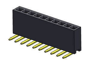 Đầu nối đầu cái 1,27mm Hàng đơn R/A Loại 1*2PIN đến 1*40PIN H=4,30mm