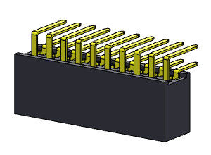 Đầu nối đầu cái 1,27mm Hàng kép R/A Loại 2*3PIN đến 2*50PIN H=4,40mm