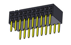 Nữ Header Connector 1.27mm Dual Row Sild Entry Loại nhúng 2 * 3PIN đến 2 * 40PIN H = 3,45mm