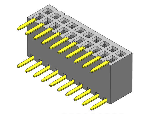 Nữ Header Connector 1.27mm Dual Row Sild Entry Loại nhúng 2 * 3PIN đến 2 * 40PIN H = 3,45mm