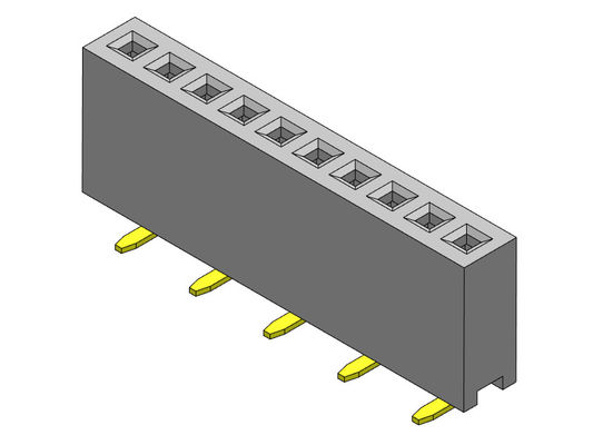 Đầu nối tiêu đề nữ 1,27mm Hàng đơn SMT Loại 1 * 2PIN đến 1 * 40PIN H = 4,30mm