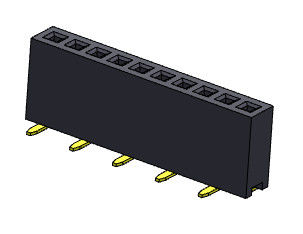 Đầu nối tiêu đề nữ 1,27mm Hàng đơn SMT Loại 1 * 2PIN đến 1 * 40PIN H = 4,30mm