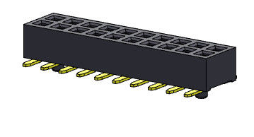 Đầu nối tiêu đề nữ Hàng kép 1,27mm có chốt Loại SMT 1 * 3PIN đến 1 * 40PIN H = 2,00mm