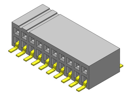 Đầu nối tiêu đề nữ 1,27mm Mục nhập Sild hàng kép Loại 2 * 2PIN đến 2 * 40PIN H = 3,45mm