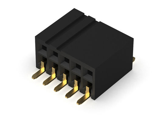 Đầu nối tiêu đề nữ 1,27mm Mục nhập Sild hàng kép Loại 2 * 2PIN đến 2 * 40PIN H = 3,45mm
