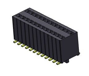 Đầu nối tiêu đề nữ Hàng kép 1,27mm có chốt Loại SMT 2 * 3PIN đến 2 * 50PIN H = 5,75mm