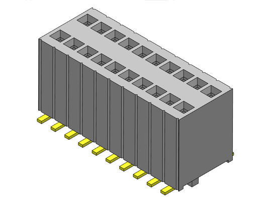 Đầu nối tiêu đề nữ Hàng kép 1,27mm có chốt Loại SMT 2 * 3PIN đến 2 * 50PIN H = 5,75mm