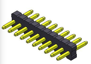 Đầu nối chân cắm 1.27mm Serise Hàng đơn Loại thẳng 1 * 2PIN đến 1 * 50PIN SQ0.40mm