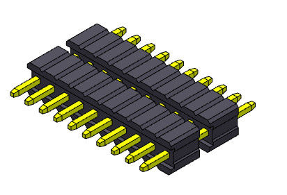 Đầu nối chân cắm 1.27mm Serise Single Row Stack Loại thẳng 1*2PIN đến 1*50PIN SQ0.40mm