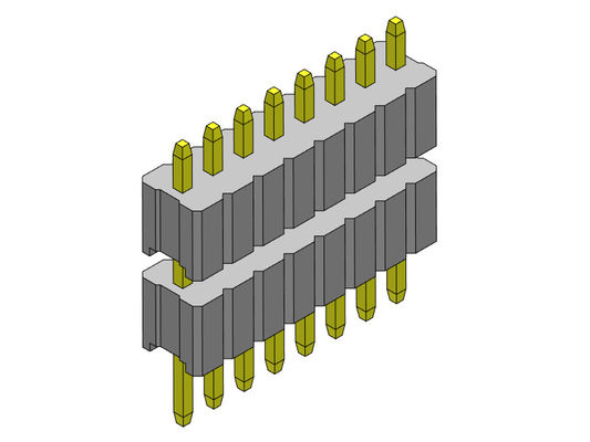 Đầu nối chân cắm 1.27mm Serise Single Row Stack Loại thẳng 1*2PIN đến 1*50PIN SQ0.40mm