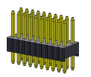 1.27mm Serise Pin Header Connector Hai hàng thẳng loại 1.27 * 2.54mm 2 * 2PIN đến 2 * 50PIN SQ0.46mm