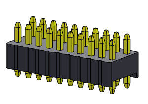 1.27mm Serise Pin Header Connector Hai hàng thẳng loại 1.27 * 2.54mm 2 * 2PIN đến 2 * 50PIN SQ0.46mm
