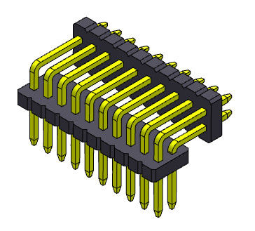 Đầu nối đầu pin nữ 1,27mm Hàng kép 2 * 2PIN đến 2 * 50PIN SQ0.40mm