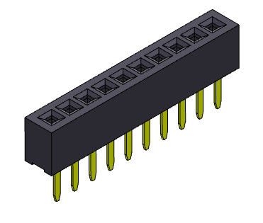 Đầu nối tiêu đề nữ 1,00mm Loại thẳng hàng đơn 1 * 2PIN đến 1 * 40PIN H = 2,10mm